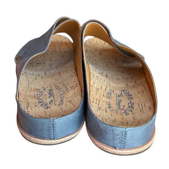Kork-Ease Steel Blue Tutsi Cross-Band Slides Minimalist Classic Comfort size 11 - Picture 4 of 15